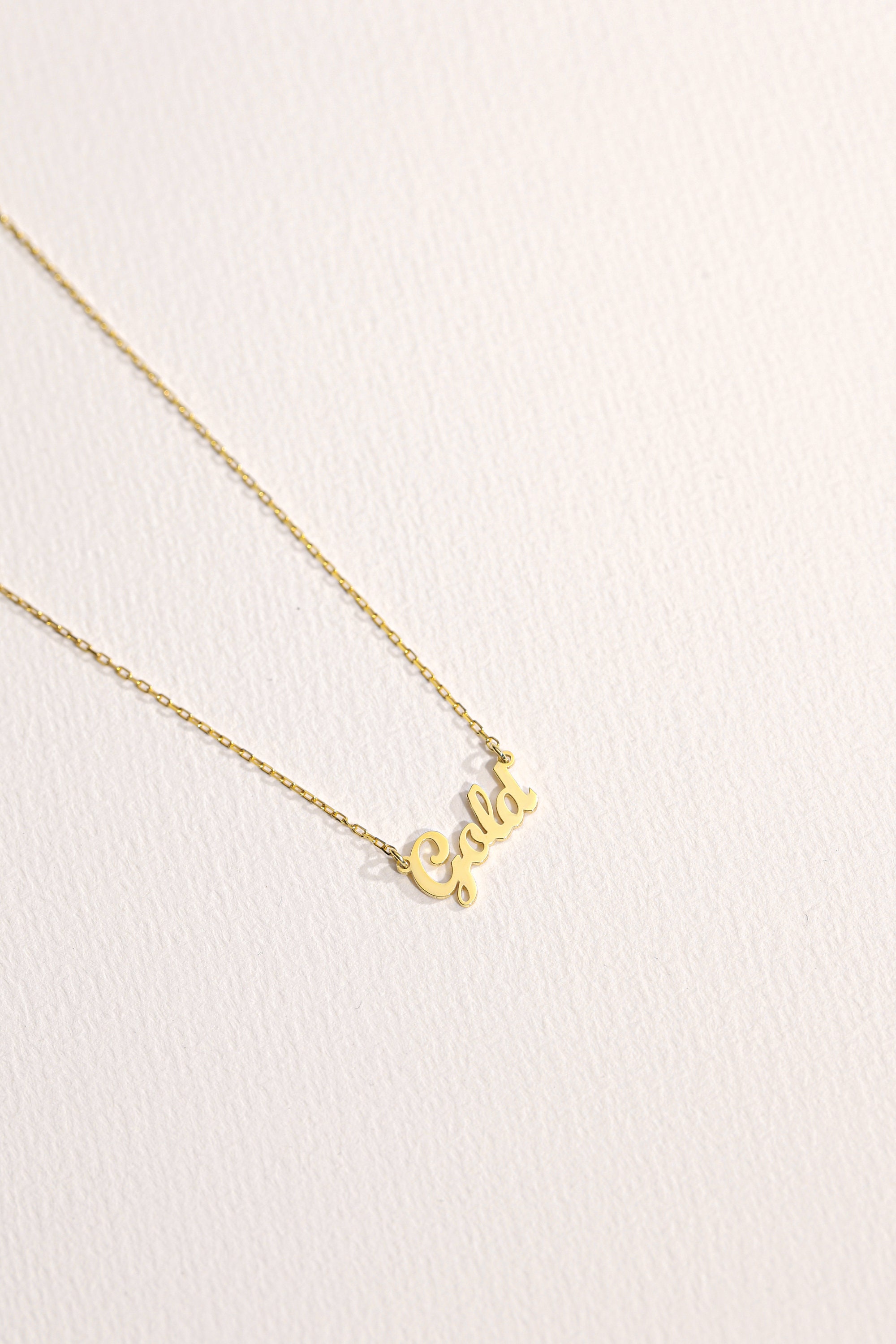 14K Solid Gold Name Necklace