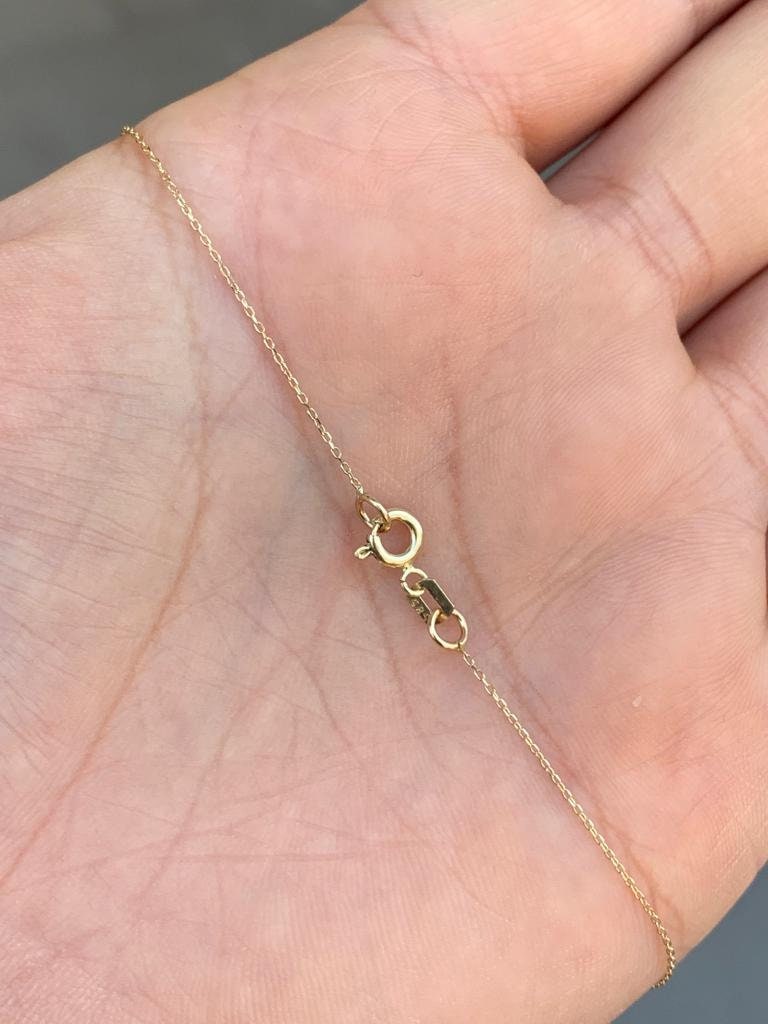 14K Solid Gold Dainty Heart Necklace with Minimalist Love Pendant