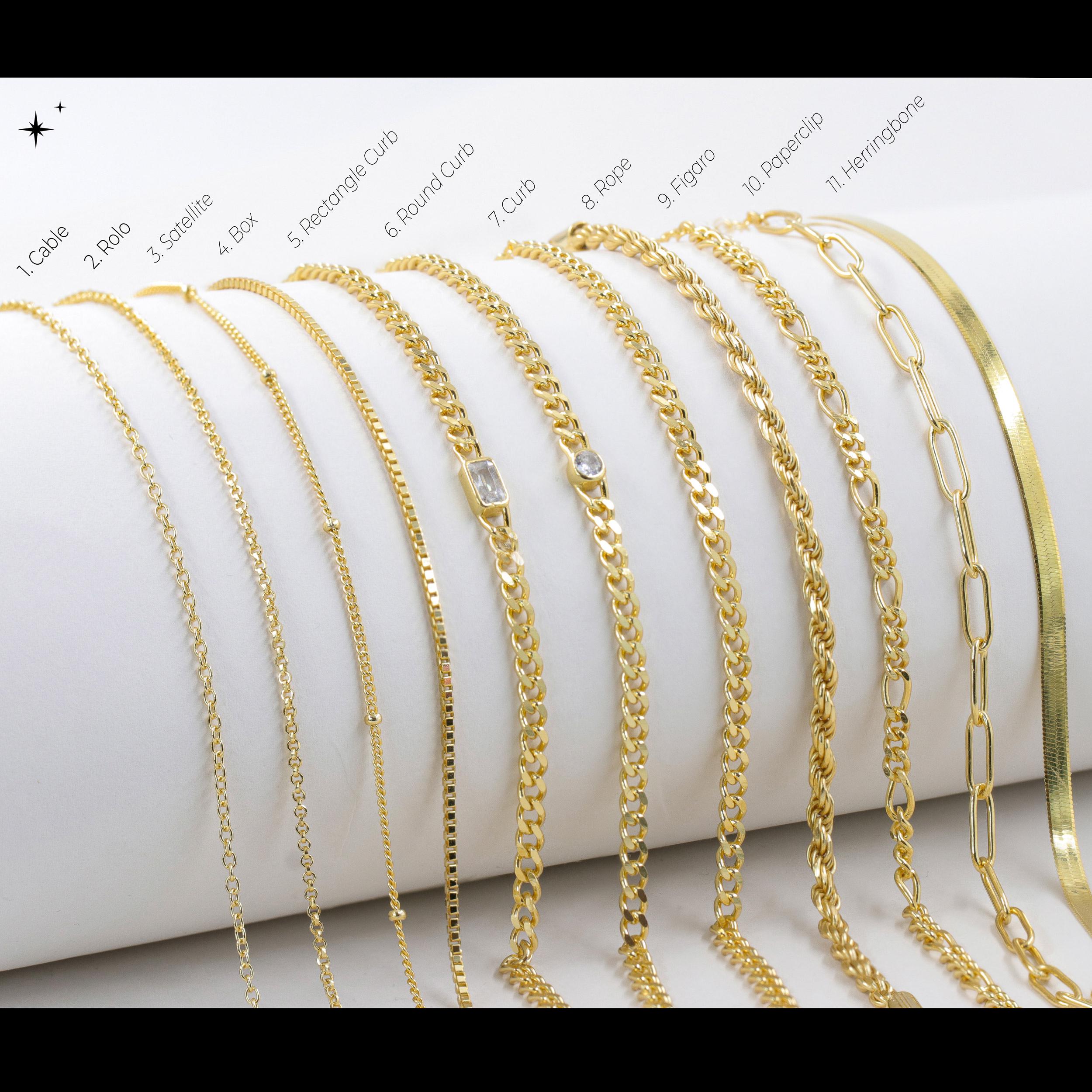 Dainty Sterling Silver Chain Bracelet with Optional Gold Plating
