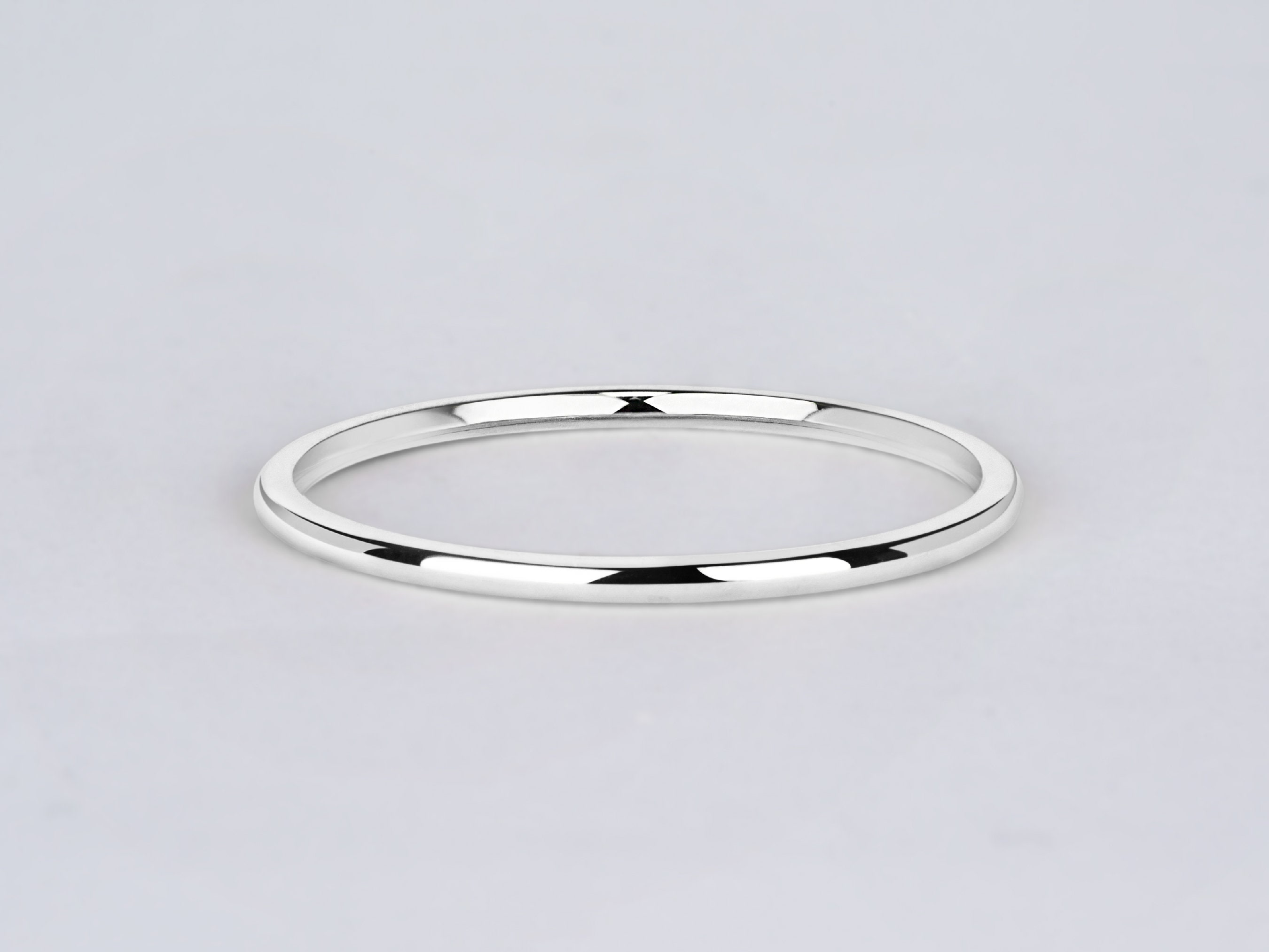 Solid Gold Thin Wedding Band, 1mm Minimalist Ring