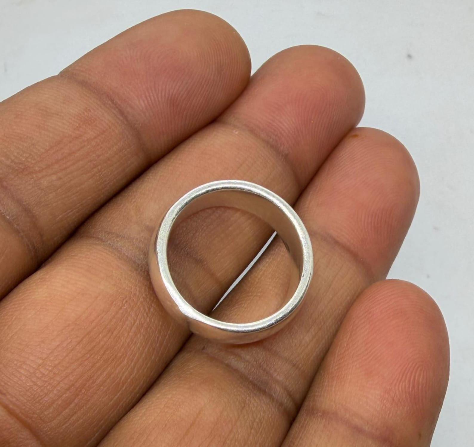 925 Sterling Silver Plain Band Ring for Women and Men