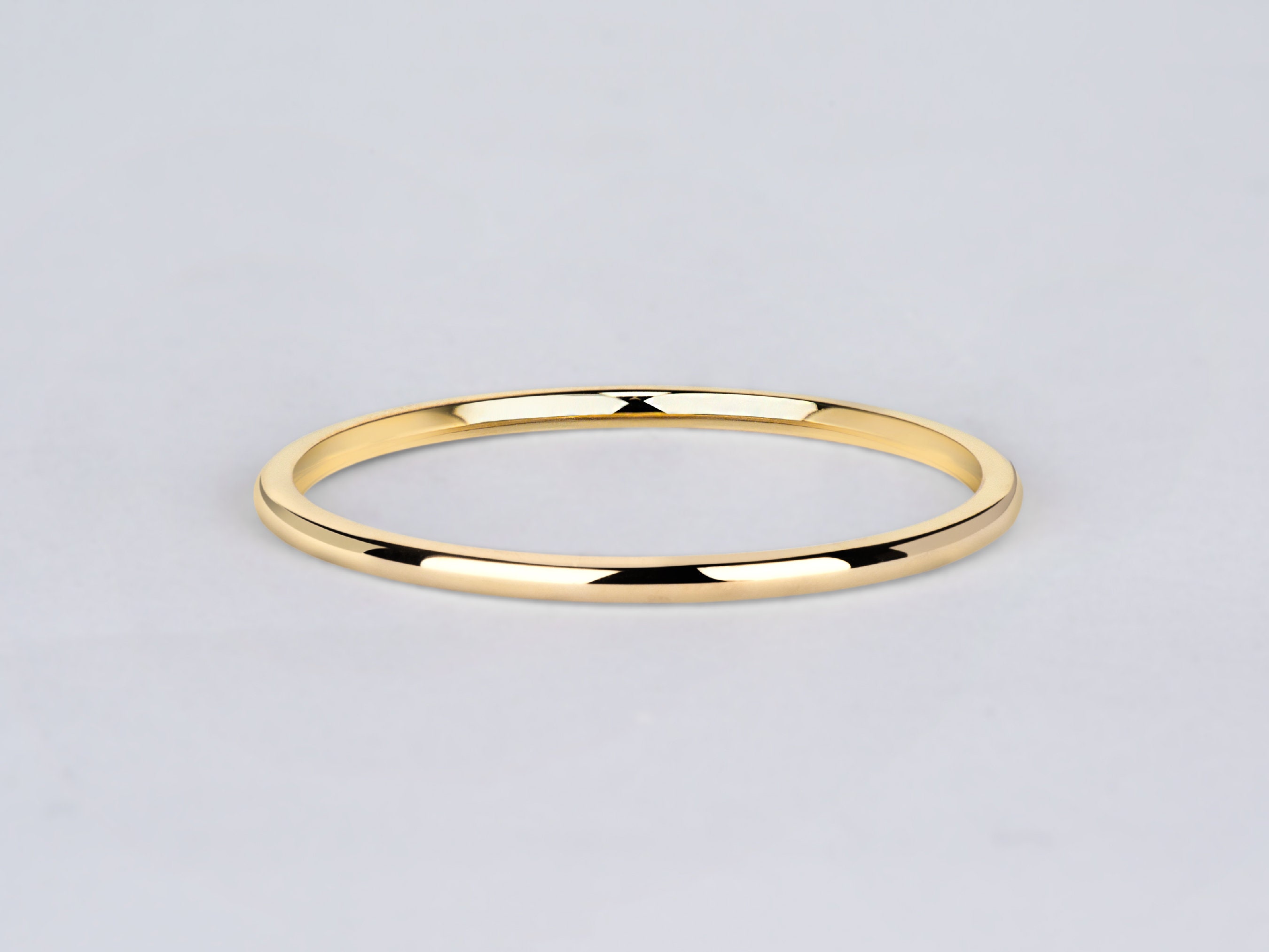 1mm Solid Gold Stacking Wedding Band