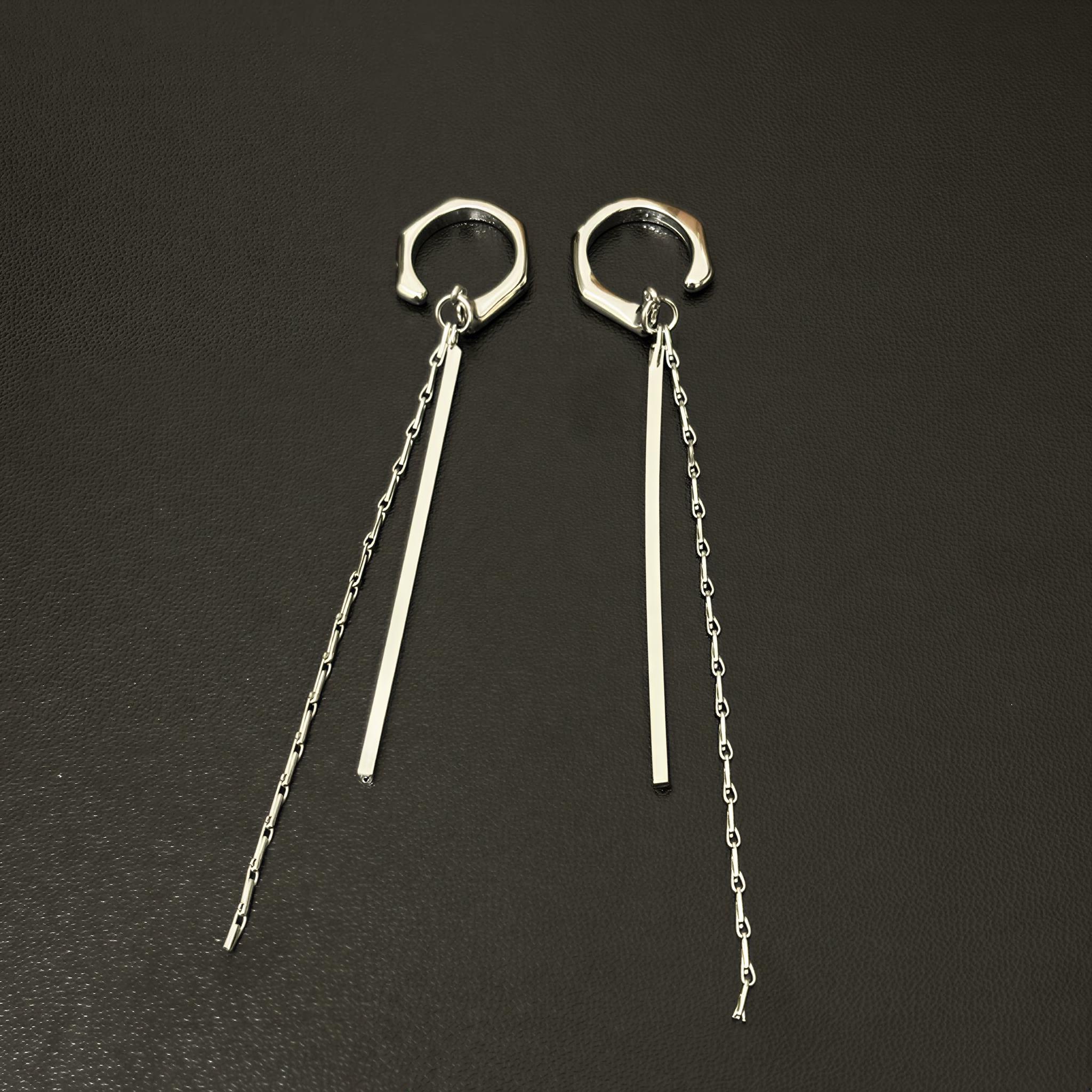 Gold Plated Copper Tassel Ear Wrap for Non-Pierced Ears