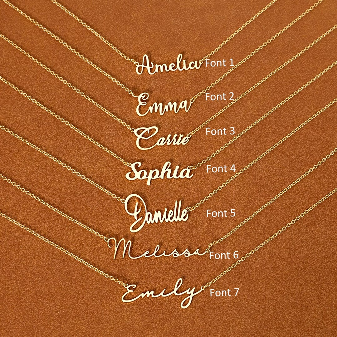 Personalized Name Necklace in 18K Gold Plated Finish