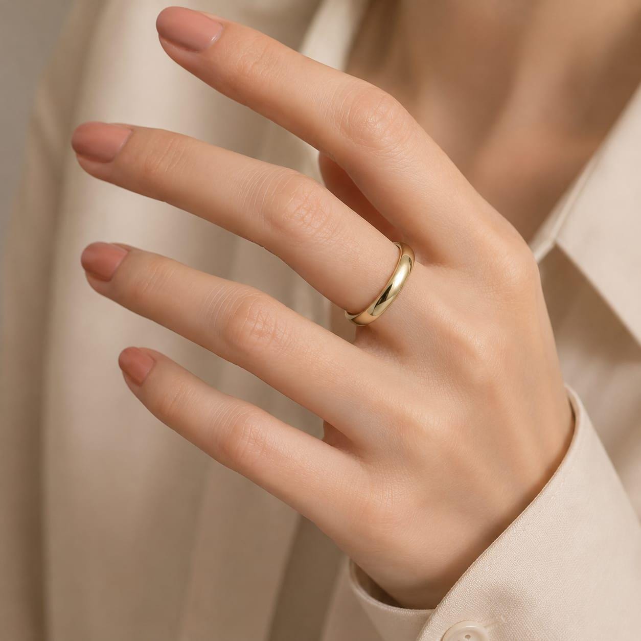 14K Gold Thin Wedding Bands in 1.5mm to 6mm Widths