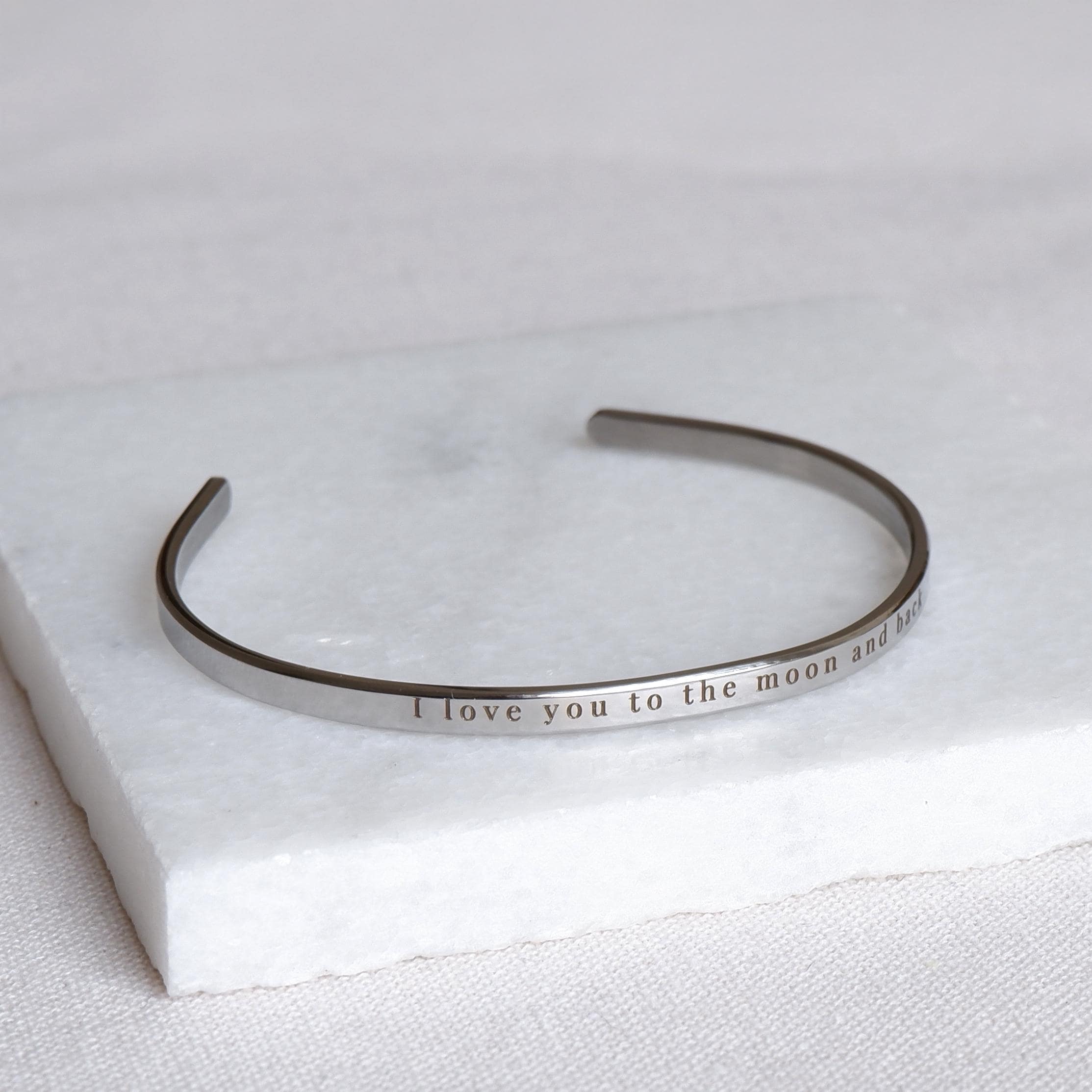 Unisex Engraved Cuff Bracelet with Custom Message