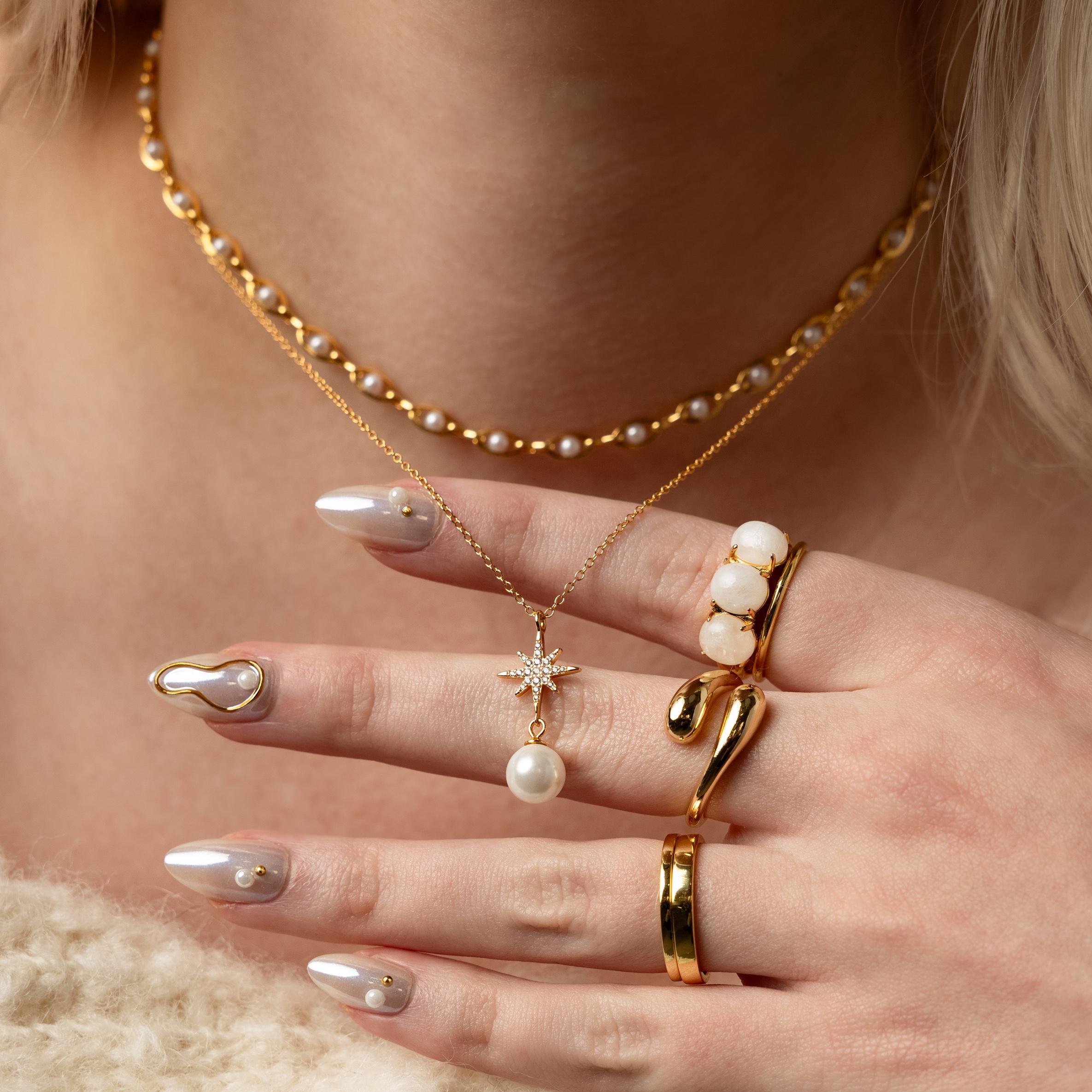 Duo Dome Ring, Chunky Gold Statement Ring With Adjustable Band