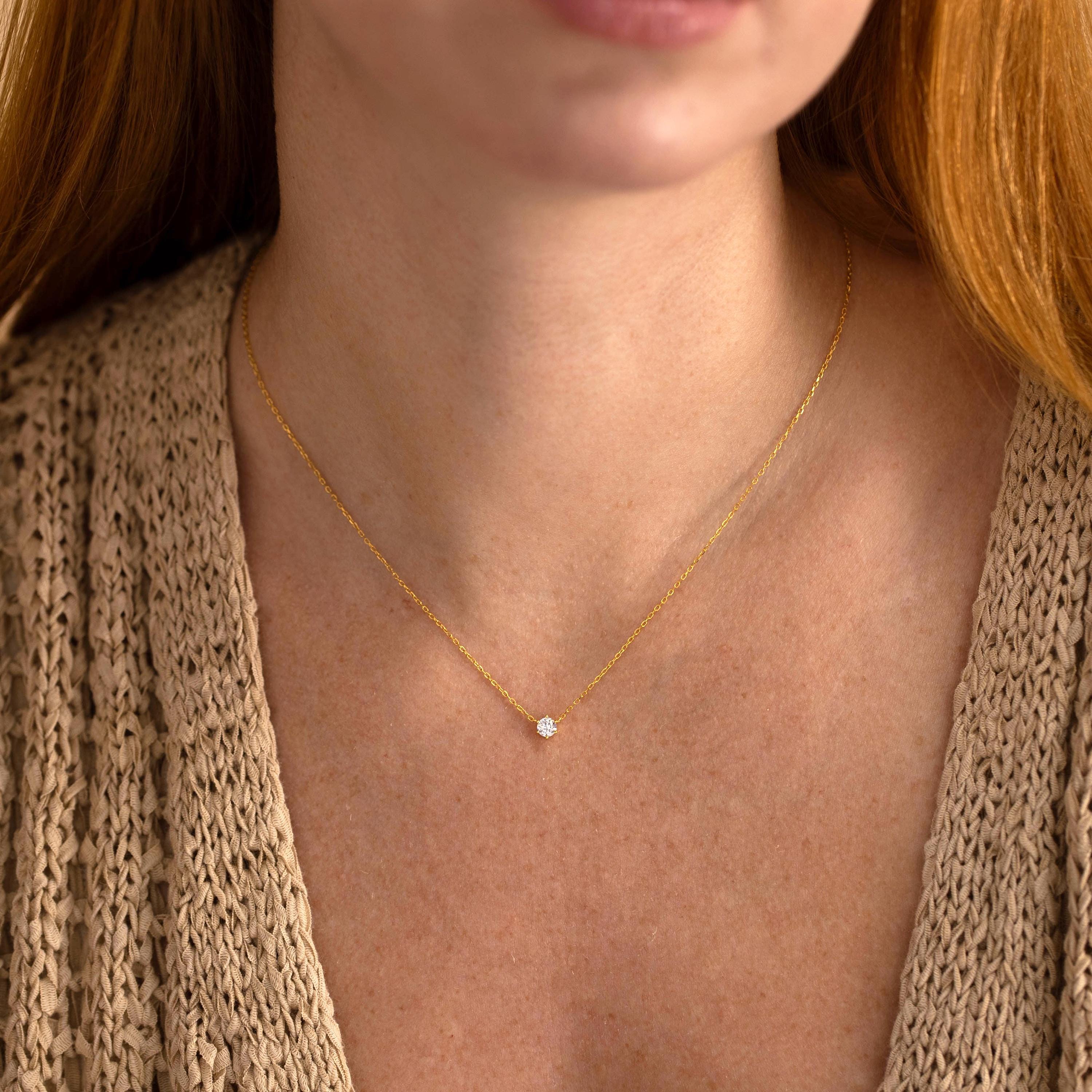 Gold Finish Stainless Steel Cubic Zirconia Choker Necklace