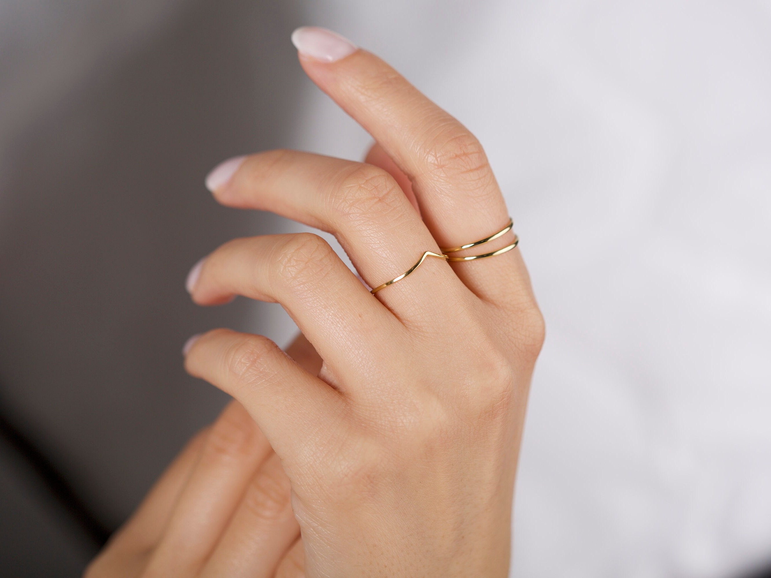 1mm Solid Gold Stacking Wedding Band