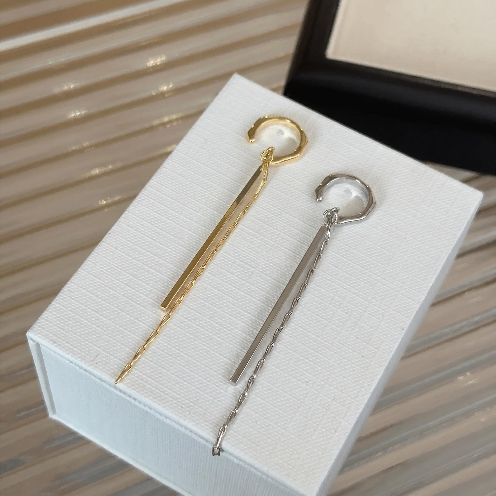Gold Plated Copper Tassel Ear Wrap for Non-Pierced Ears