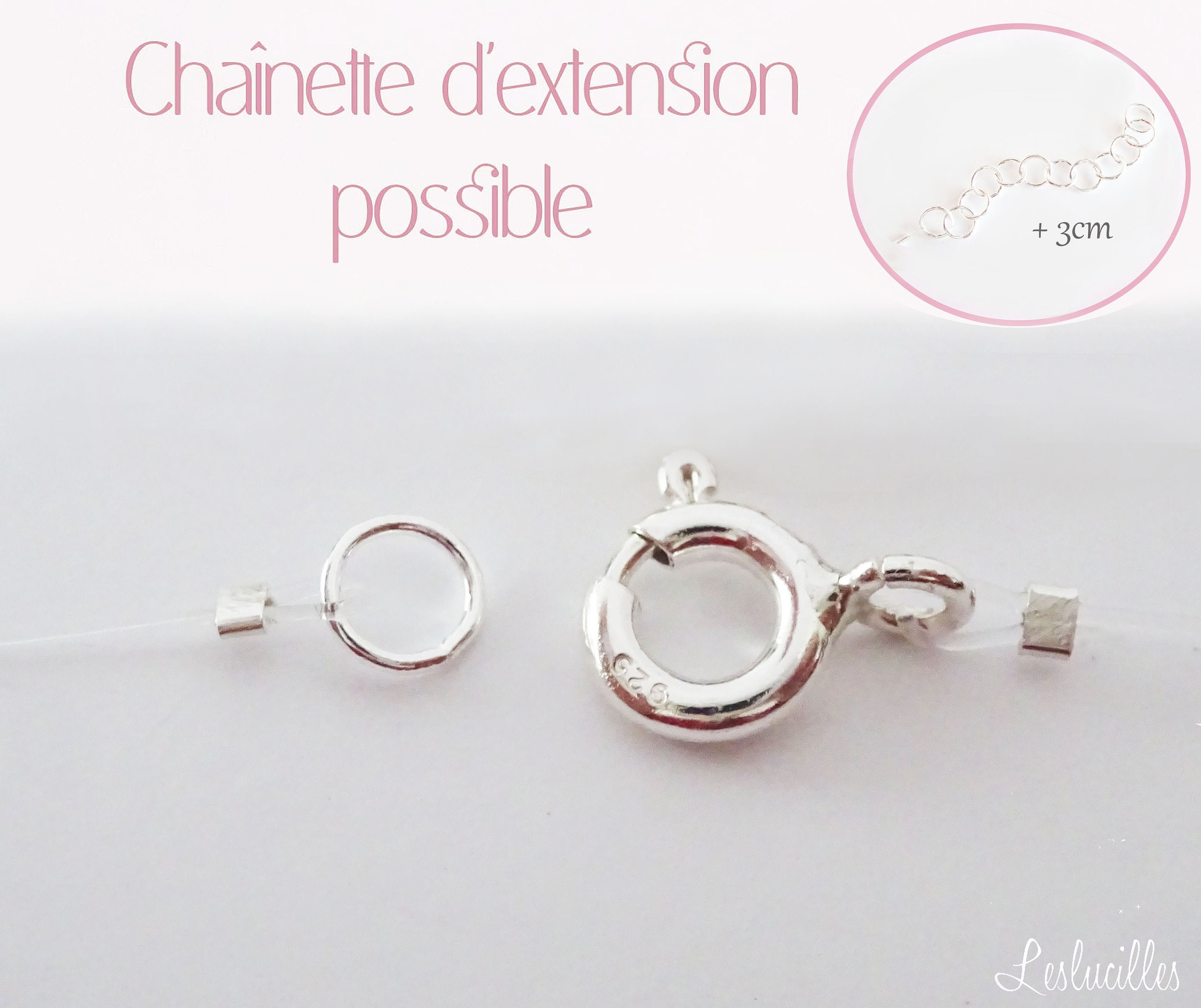 Invisible Crystal Solitaire Choker on a Transparent Nylon Collar
