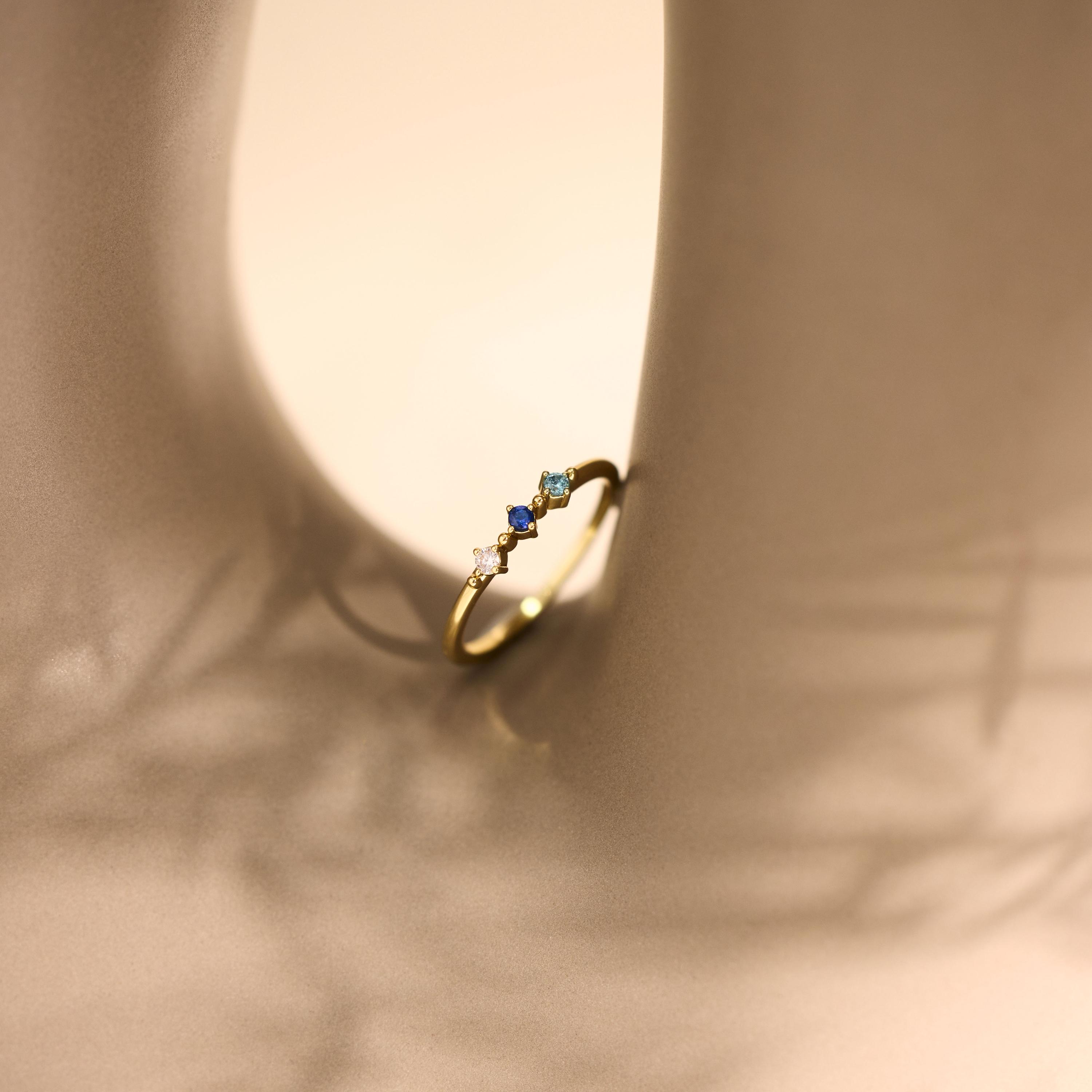 Custom Family Birthstone Eternity Ring, 1 to 6 Stones