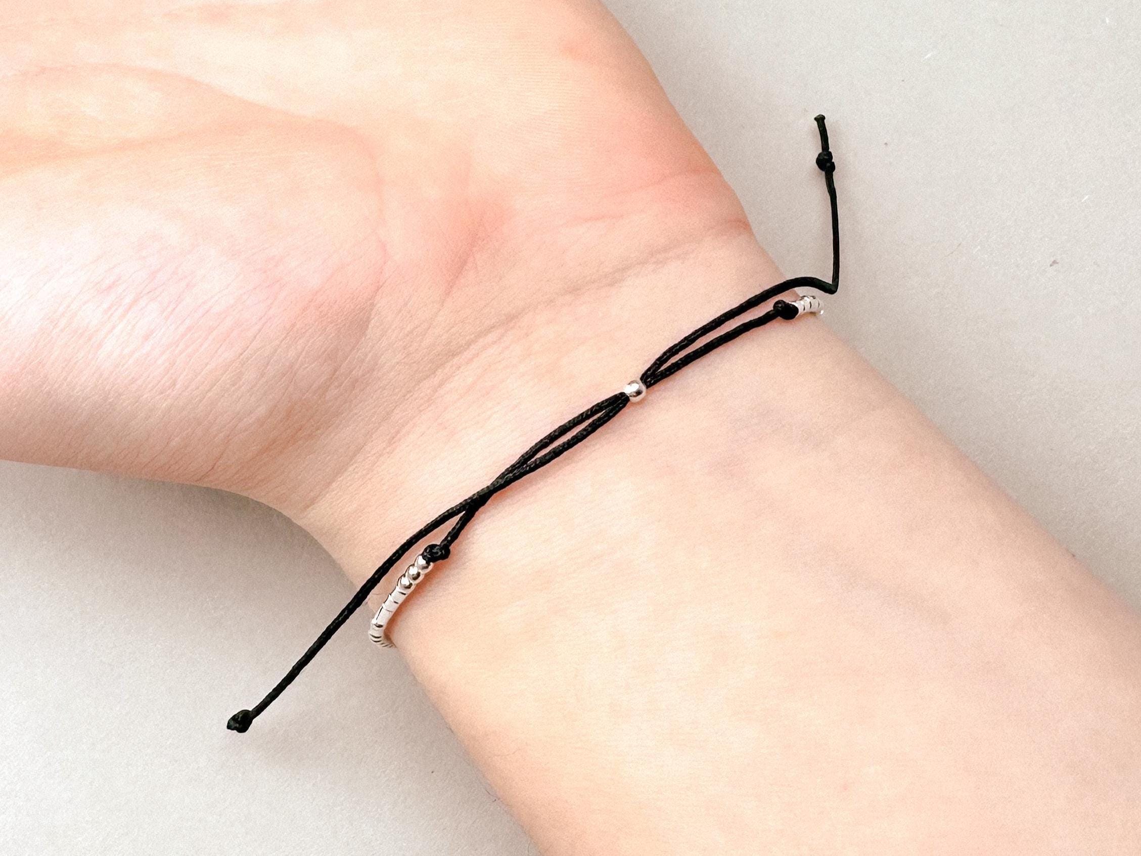 Personalized Morse Code Couple Bracelet Set of Two in Silver, Gold or Rose Gold