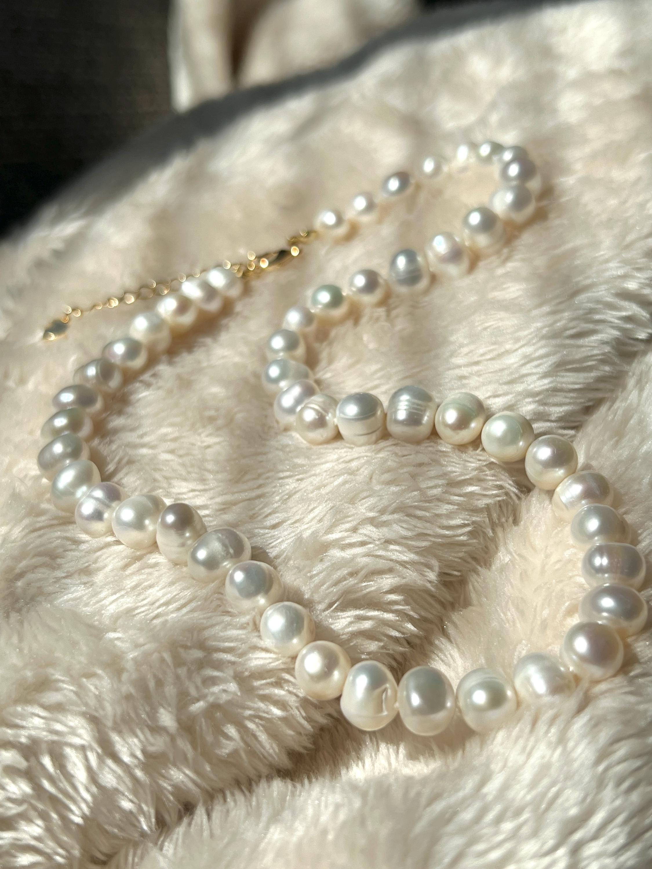Hand-Knotted Freshwater Pearl Strand with Lobster or Toggle Clasp