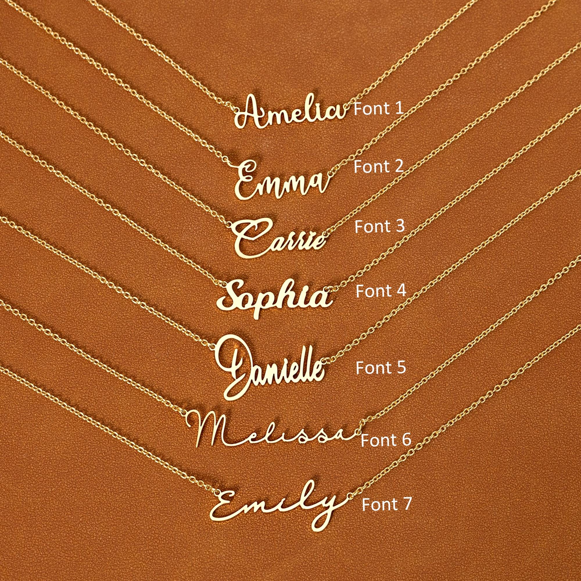 Personalized Name Necklace in 18K Gold Plated Finish