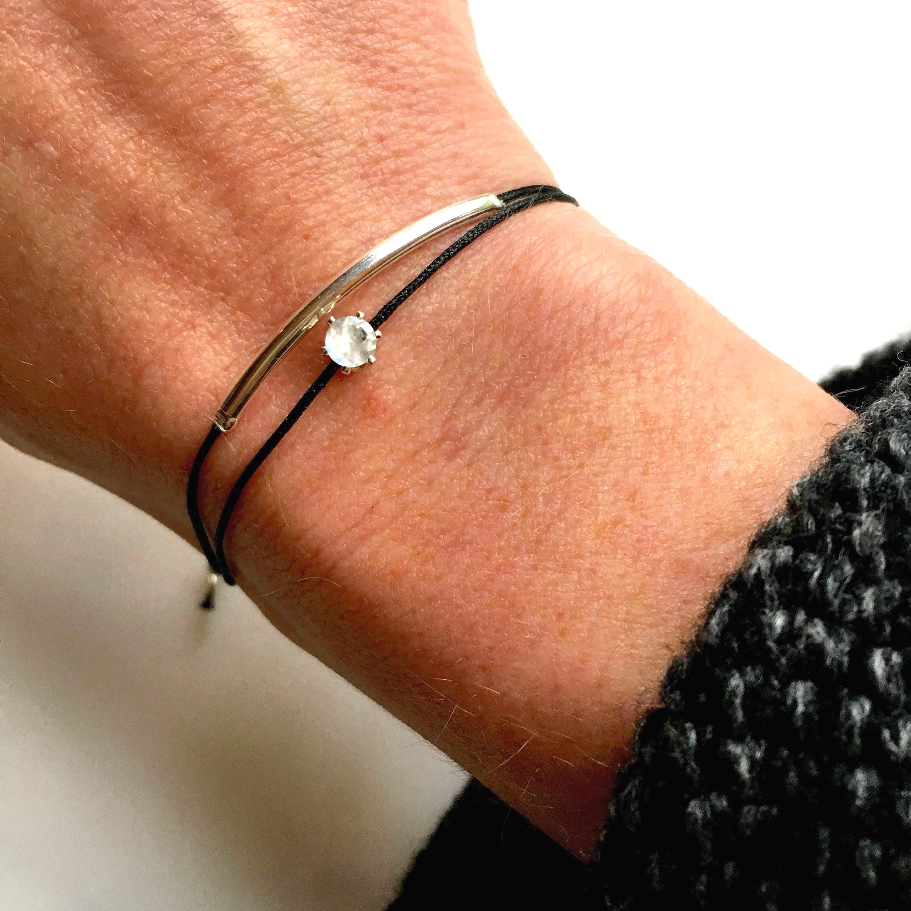 Sterling Silver Friendship Bracelet with Custom Braided Cord