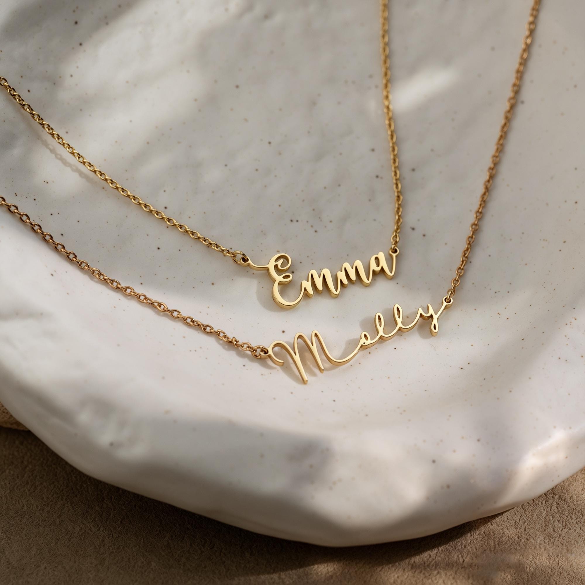 Personalized Name Necklace in 18K Gold Plated Finish