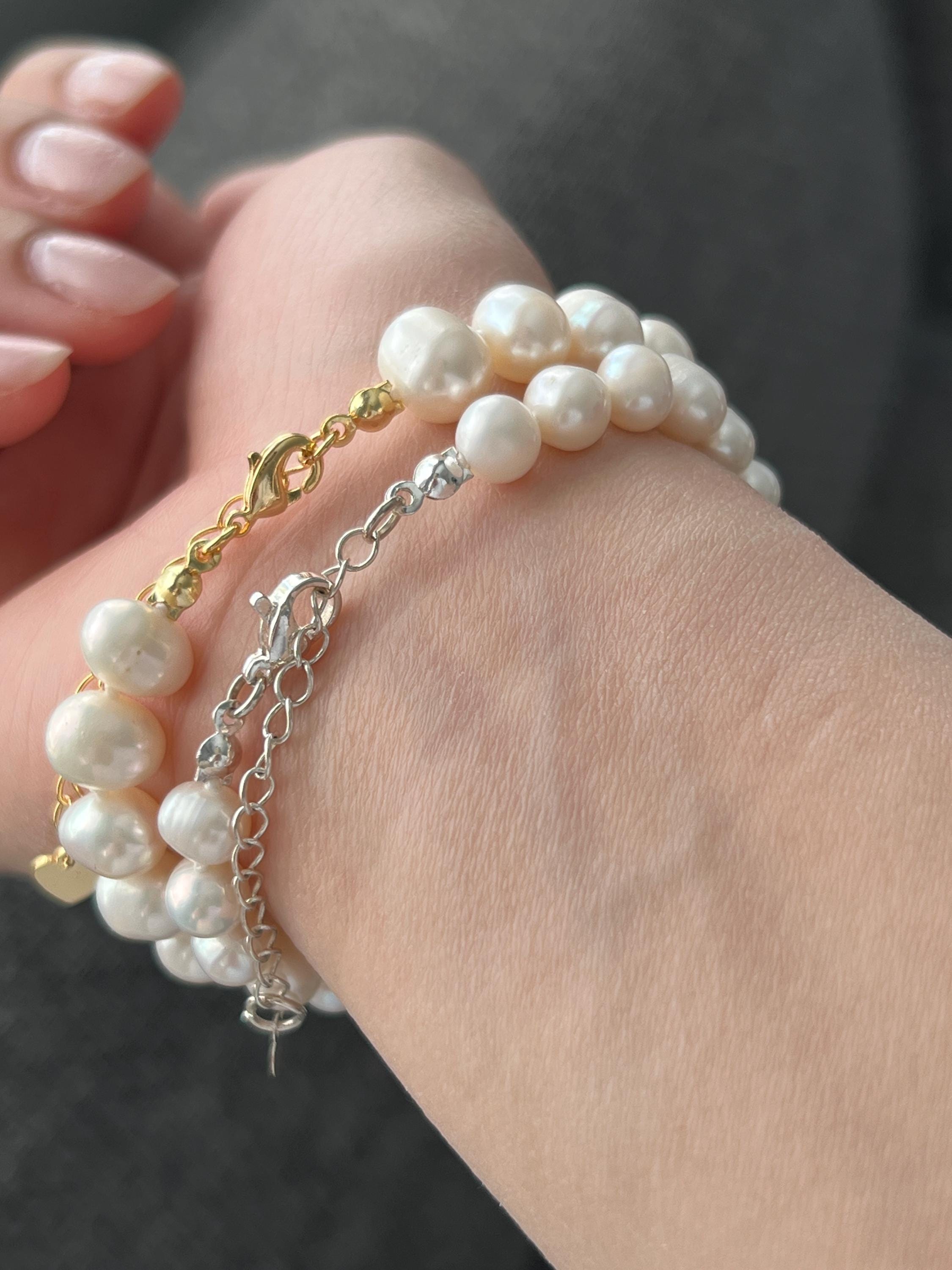 Hand-Knotted Freshwater Pearl Strand with Lobster or Toggle Clasp